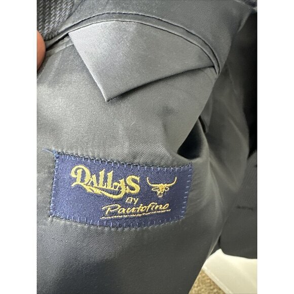 Dallas Men 46 Regular Blue Western Blazer Sports Coat Cowboy No Button (removed) - Picture 6 of 9